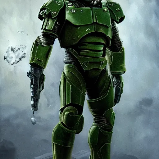 Prompt: Alan Ritchson as doomguy, artstation hall of fame gallery, editors choice, #1 digital painting of all time, most beautiful image ever created, emotionally evocative, greatest art ever made, lifetime achievement magnum opus masterpiece, the most amazing breathtaking image with the deepest message ever painted, a thing of beauty beyond imagination or words, 4k, highly detailed, cinematic lighting