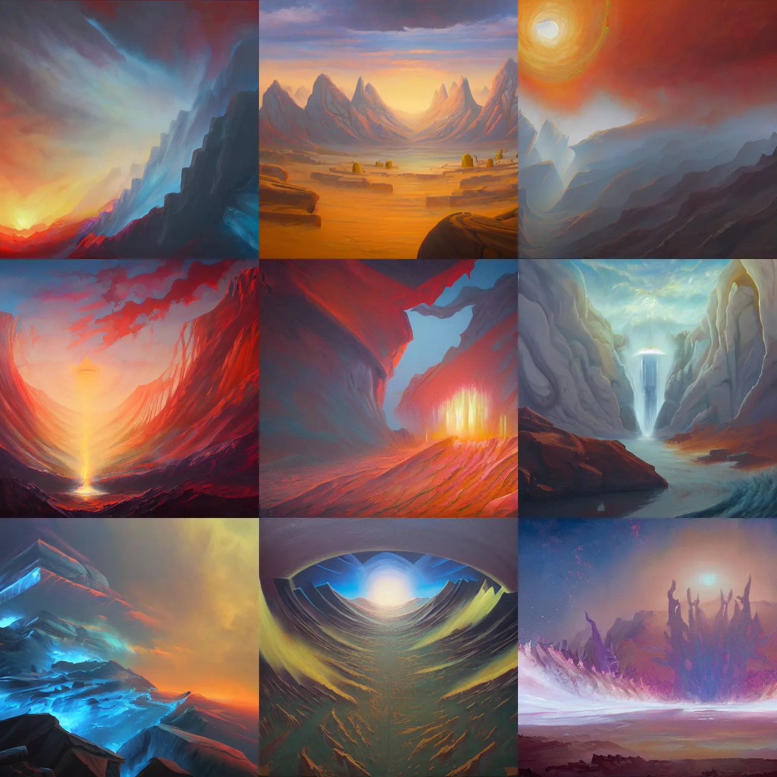 Prompt: A painting by Noah Bradley