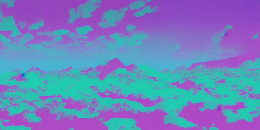 Image similar to A detailed vaporwave landscape pastel glitched wallpaper