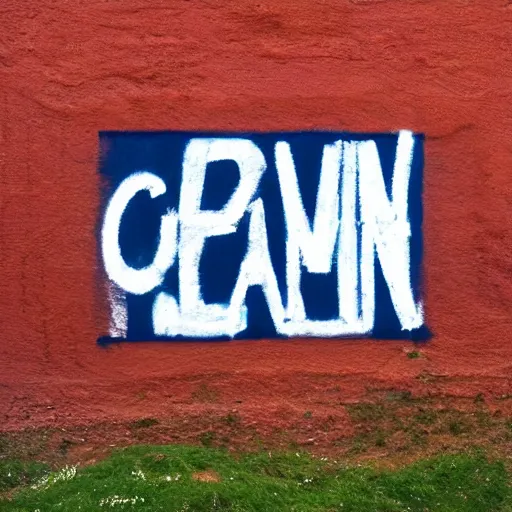 Prompt: it text'carmon'on the wall