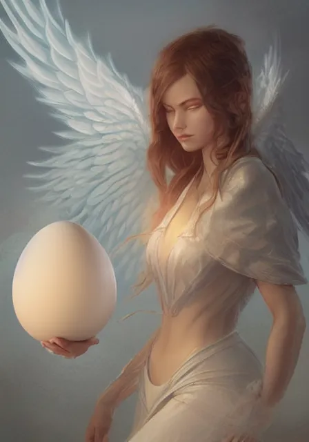 Image similar to angel's egg, intricate, elegant, highly detailed, digital painting, artstation, concept art, smooth, sharp focus, illustration, by greg rutkowski