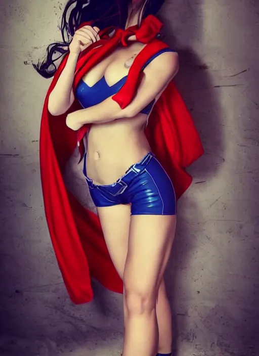 Image similar to beautiful female super hero in short shorts by cory walker