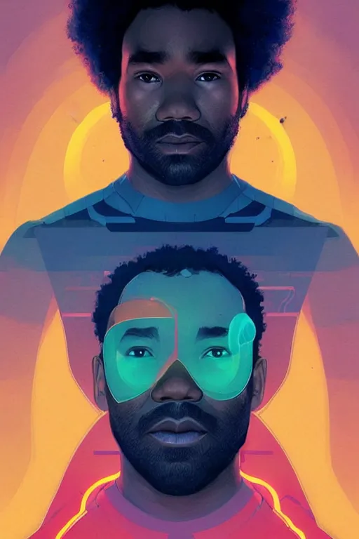 Prompt: Childish Gambino, curly hair, symmetrical!! sci-fi, modern, colourful!! highly detailed, digital painting, artstation, concept art, sharp focus, illustration, by greg rutkowski