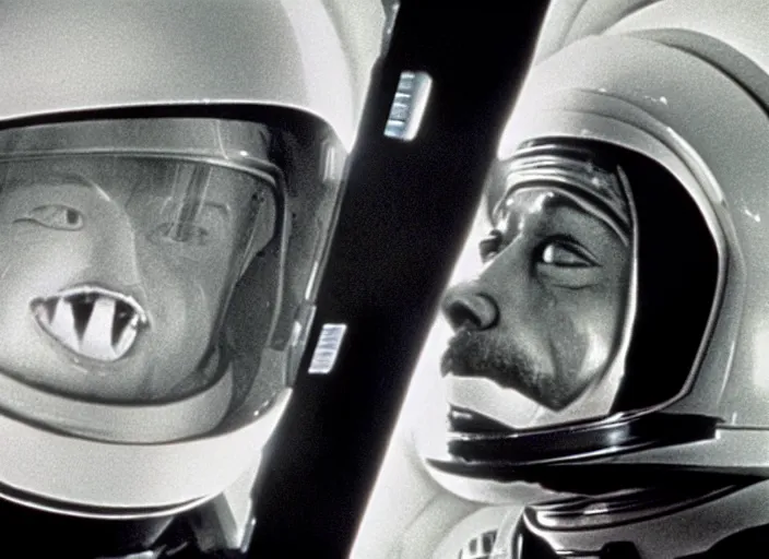 Image similar to film still of 2001 A Space Odyssey starring Cheech and Chong