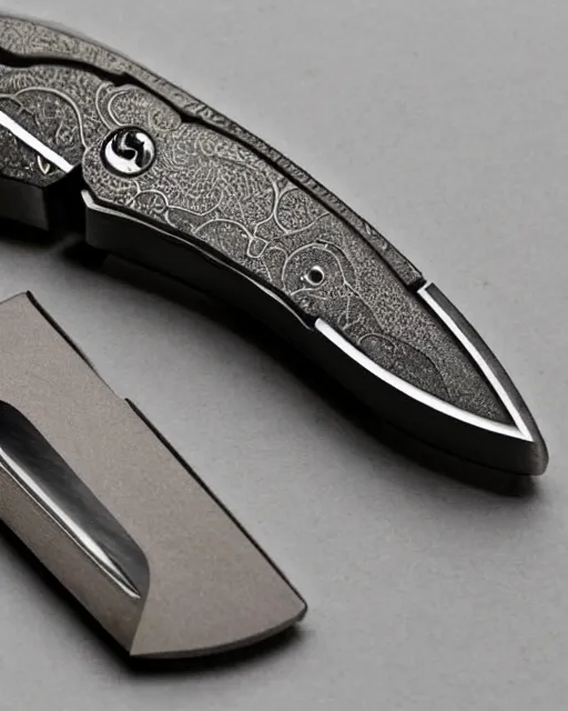 Prompt: A folding knife, highly detailed