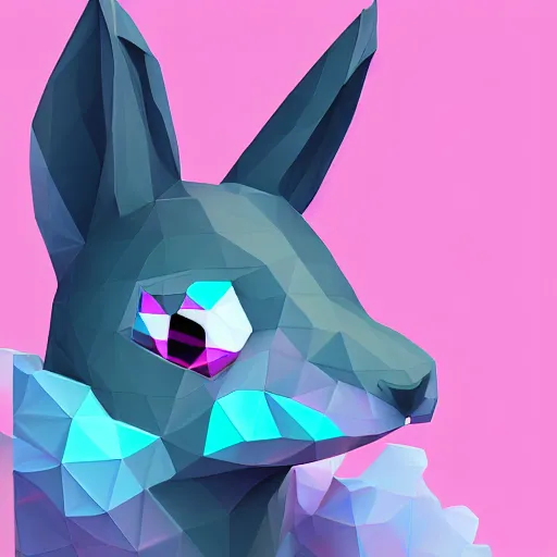 Image similar to aesthetic rabbit fursona portrait, commission of a anthropomorphic male horse, fursona horse wearing stylish holographic clothes, winter armosphere, pastel simple art, low poly