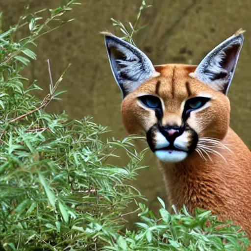 Image similar to caracal in crown