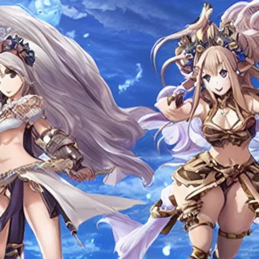 two identical characters from granblue fantasy