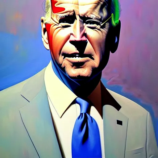 Image similar to joe biden in the style of adrian ghenie, esao andrews, ( ( ( jenny saville ) ) ), edward hopper, surrealism, dark art by james jean