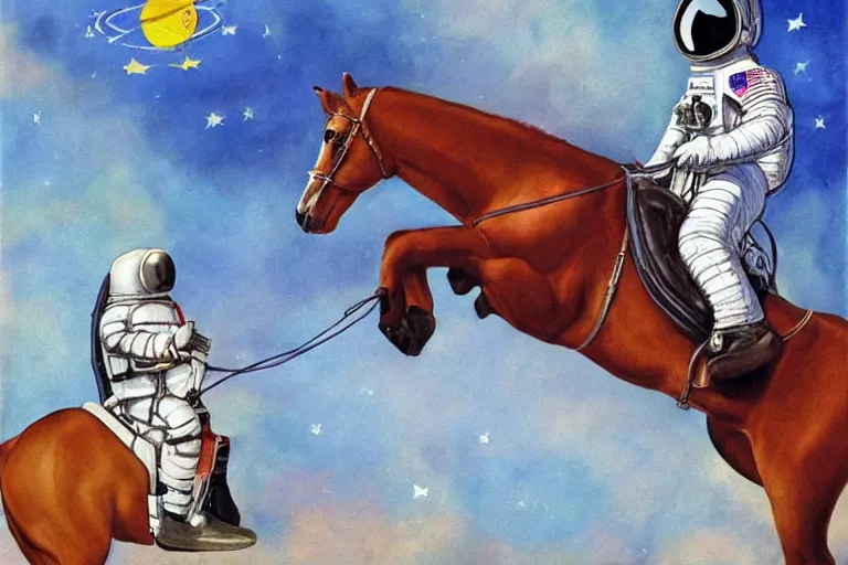 Image similar to horse on top of an astronaut, astronaut under the horse, arstation