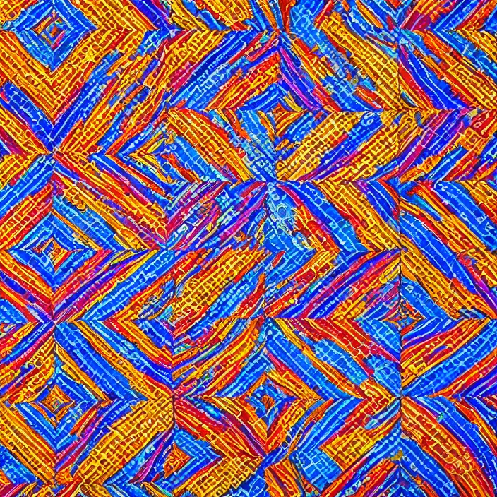 Image similar to hyper realistic wide shot of very detailed and colorful intricate perfectly tiling african geometric patterned tiles, flat lighting, top - down photograph, canon eos r 3, iso 2 0 0, 1 / 1 6 0 s, 8 k, raw, unedited, in - frame