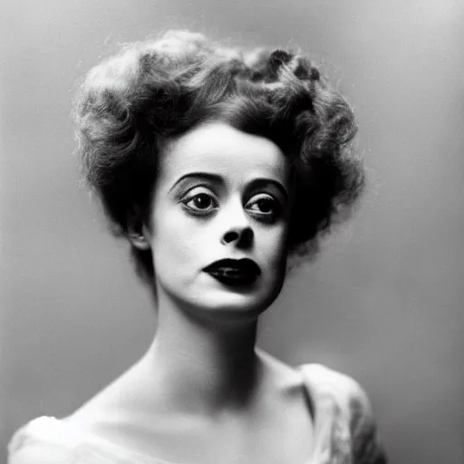 Prompt: dslr photo portrait still of young elsa lanchester, 8 5 mm, f 1. 8, by karoly grosz,