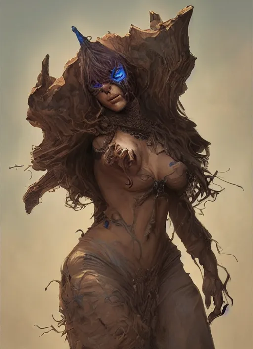 Prompt: digital _ painting _ of _ a dirt witch _ by _ filipe _ pagliuso _ and _ justin _ gerard _ symmetric _ fantasy _ highly _ detailed _ realistic _ intricate _ port