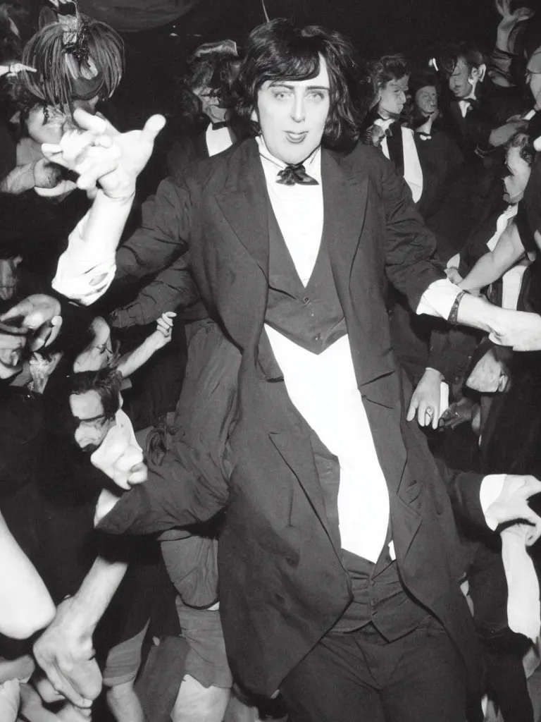 Prompt: oscar wilde dancing at a gay club in the 2 1 st century