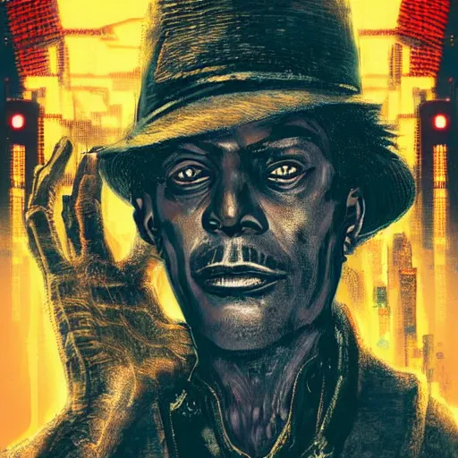 Image similar to papa legba in neuromancer