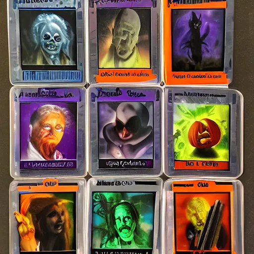 Image similar to Halloween Collectable Trading Cards Holographic HDR