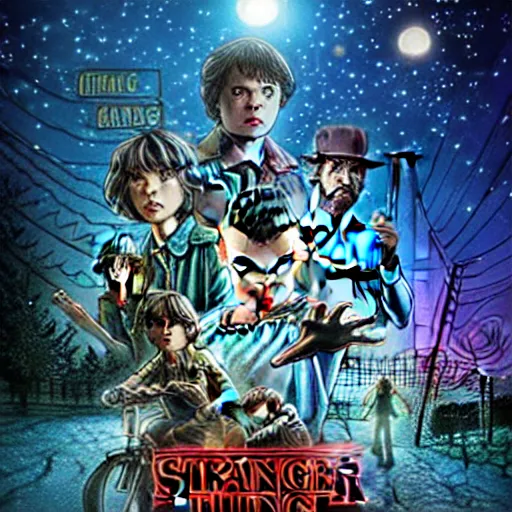 Prompt: stranger things in the pixar style