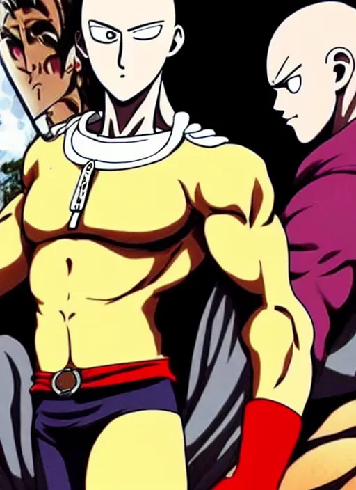 ripped shirtless saitama one punch man instagram, Stable Diffusion