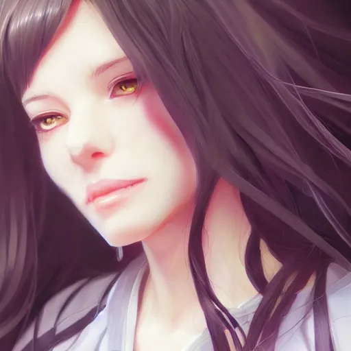 Prompt: An anime portrait of Liv Tyler, by Stanley Artgerm Lau, WLOP, Rossdraws, James Jean, Andrei Riabovitchev, Marc Simonetti, and Sakimichan, tranding on artstation