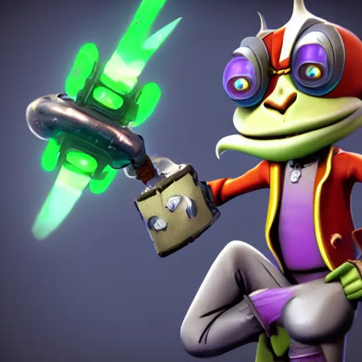 Prompt: dr.nefarious from ratchet and clank