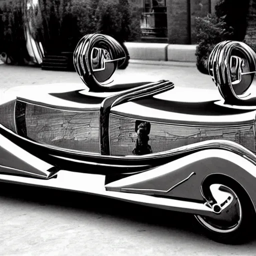 Prompt: automobile inspired by salvador dali,