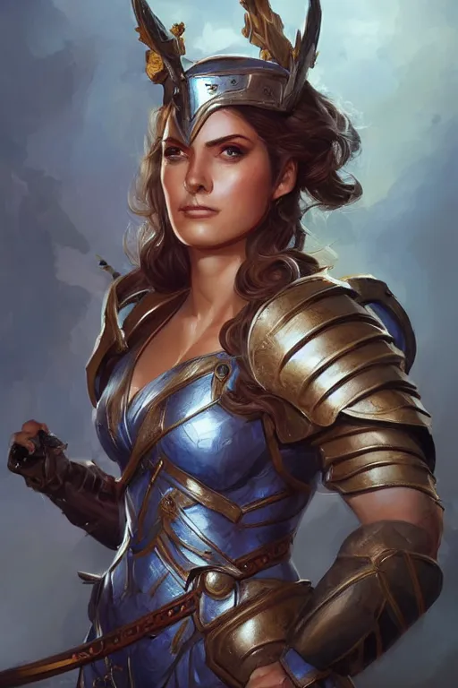 Image similar to amazon valkyrie athena, d & d, fantasy, portrait, highly detailed, headshot, digital painting, trending on artstation, concept art, sharp focus, illustration, art by artgerm and greg rutkowski and magali villeneuve