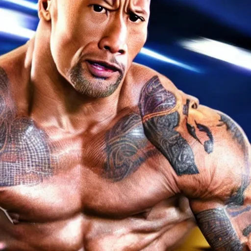 Prompt: Dwayne Johnson as a Japanese anime4K quality super realistic