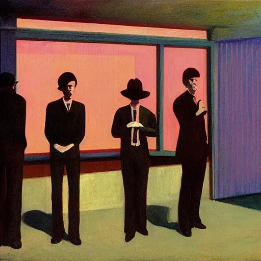 Image similar to Pink Floyd by Edward hopper