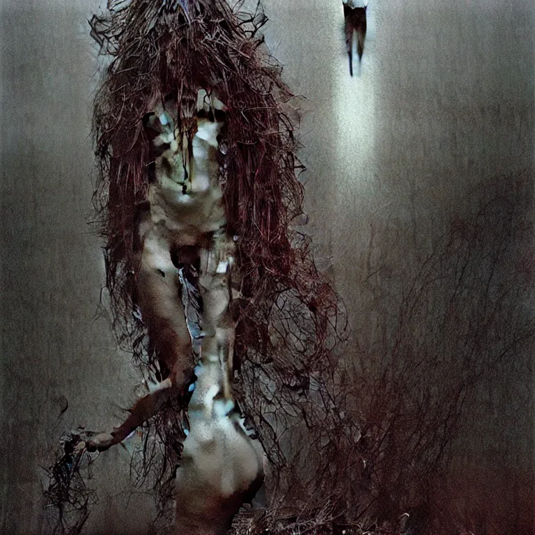 Prompt: monstergirl by Beksinski, Luis Royo