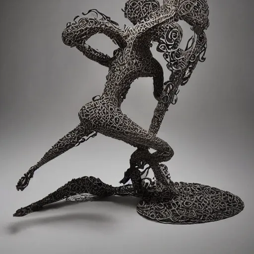 Prompt: intricately detailed abstract sculpture by Sarah Tse and Salvador Dali