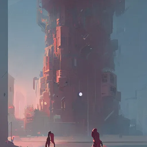 Prompt: the great simulation illustration by Greg Rutkowski and James Gilleard