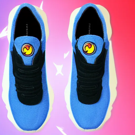 Image similar to A pair of sneakers inspired by In the pokemon Charizard