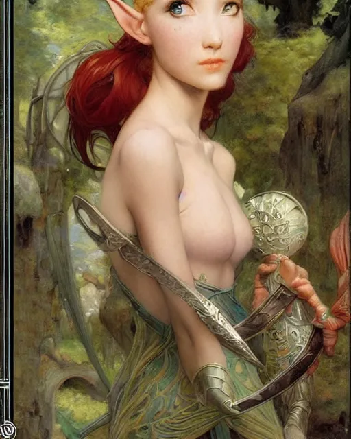 Image similar to a beautiful elf princess by Edgar Maxence and Ross Tran and Michael Whelan and Frank Frazetta