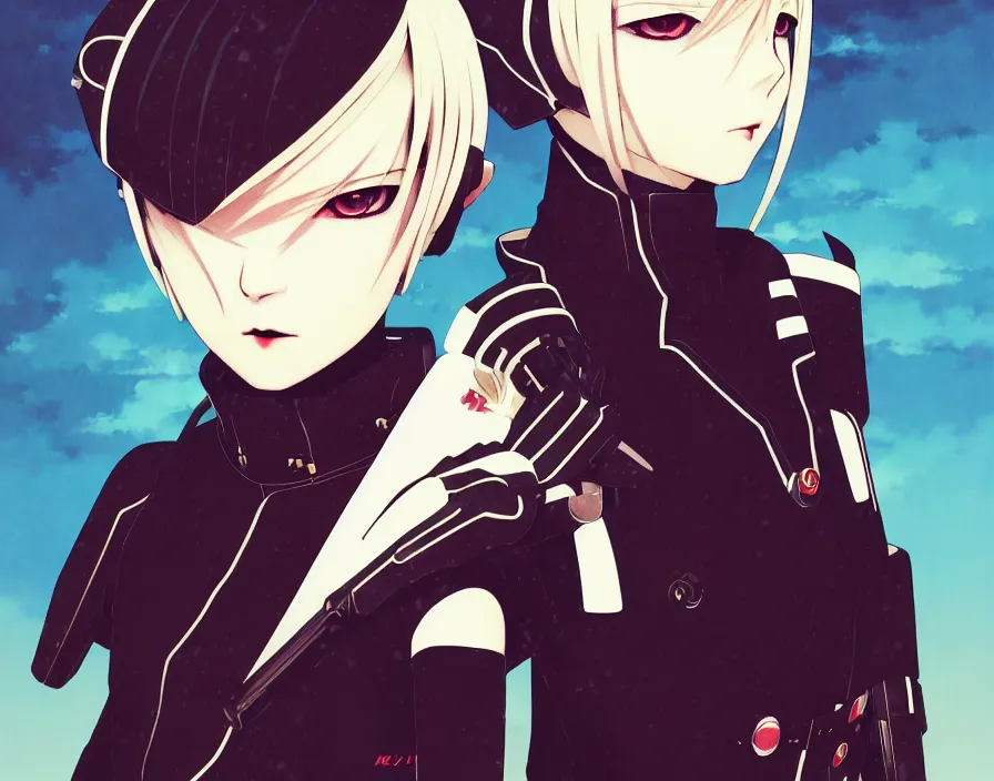 Image similar to ilya kuvshinov anime illustration of reol, last exile,, murata range, fine detail, perfect anime face, dramatic lighting, dynamic composition, moody, art deco, cel shading, vivid, stippled lighting, rich texture, yoshinari yoh, alphonse mucha, takashi murakami, colorful