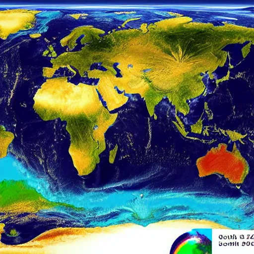 Prompt: view of earth from space in the year 2 0 5 0, climate change