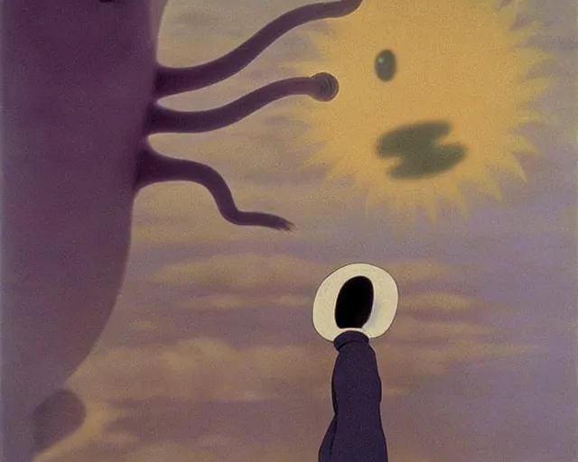 Image similar to no face from spirited away. angry art by john singer sargent. a still from spirited away by studio ghibli. surrealism, yves tanguy. beksinski art style