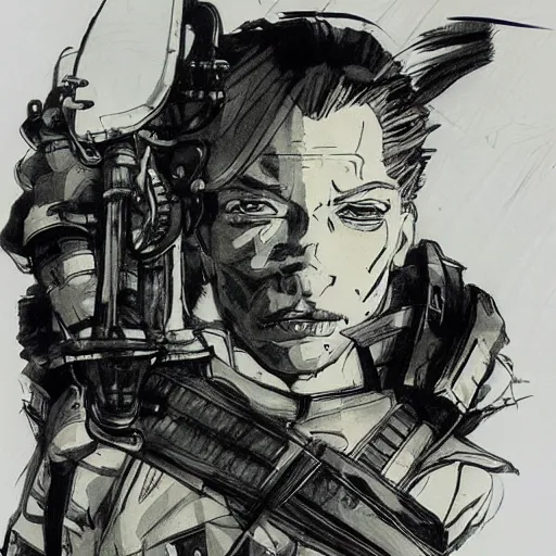 Prompt: beautiful portrait of tommy pickles!!! in a fancy naval uniform, [ concept art by yoji shinkawa ], felt tip pen, intricate detail, sharp focus, illustration