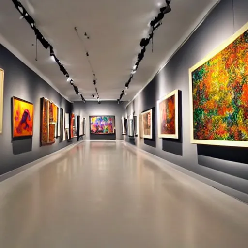 Image similar to a huge art gallery