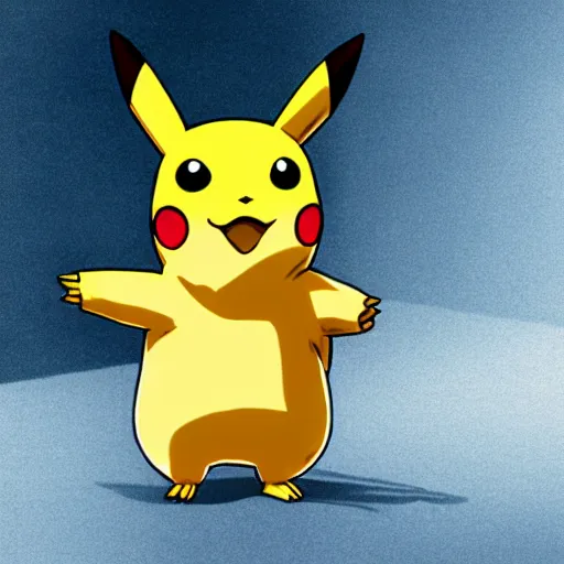 Prompt: pikachu wearing a hazmat suit