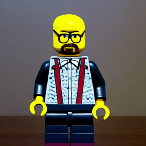 Image similar to lego model of Walter White from breaking bad