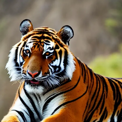 Image similar to a tiger wearing a crown