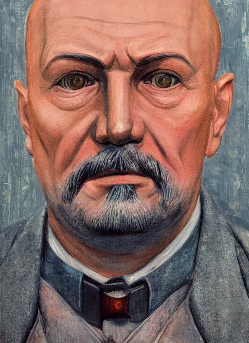 Image similar to hyper detailed portrait of lenin ulyanov by cindy sherman, color, dslr