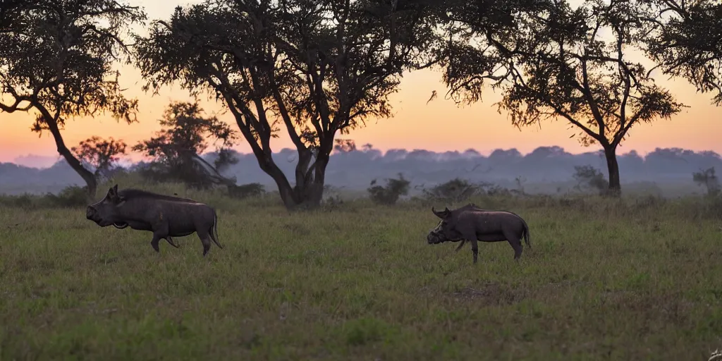 Image similar to halo warthog sitting on the landscape, sunrise