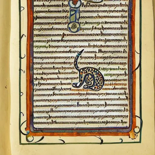 Prompt: an illuminated manuscript of a cat