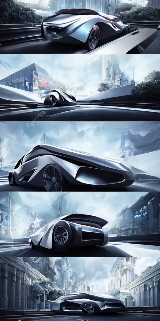 Image similar to sci-fi 3d zaha hadid architects car and wall structure car, in the coronation of napoleon painting, and digital billboard in the middle. octane render pinterest, keyshot product render, water reflections gloss shiny in luquid