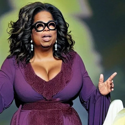 Image similar to oprah winfrey as evil antichrist ruler of the world after being summoned by evil arcane ritual