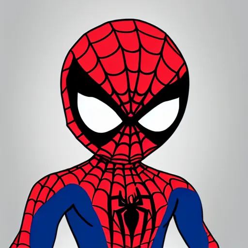 Prompt: spiderman in the style of south park