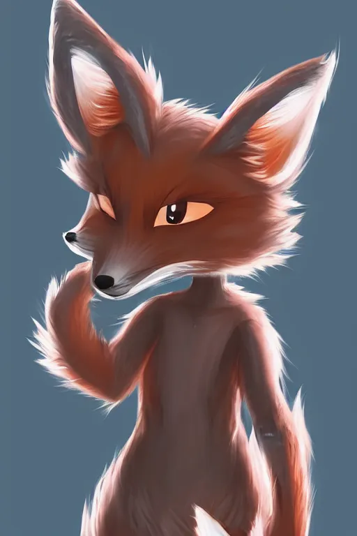 Prompt: an anthropomorphic modern fox with a fluffy tail, backlighting, trending on artstation, digital art, furry art, trending on furaffinity, fantasy art, by kawacy