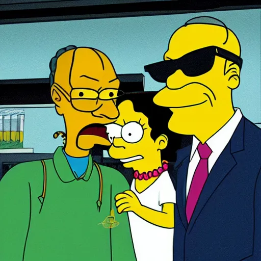 Image similar to Snoop Dogg guest starring in an episode of The Simpsons