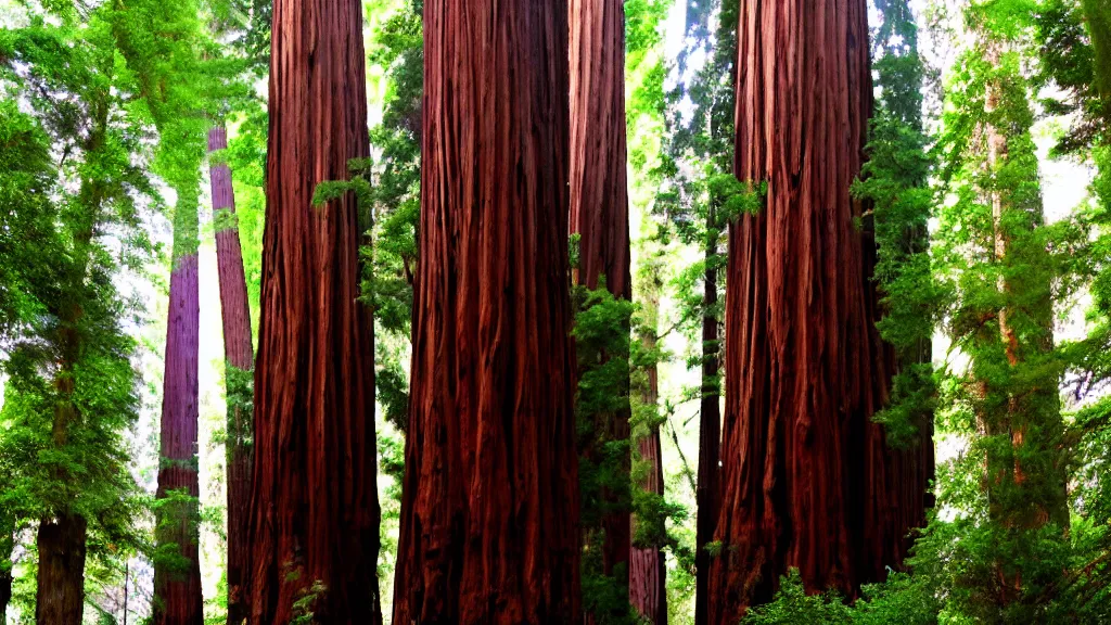 Prompt: San Francisco intertwined with Redwoods; by Klaus Bürgle and Imperial Boy;